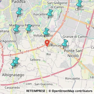 Mappa Via Antonio da Rio, 35127 Padova PD, Italia (3.22727)