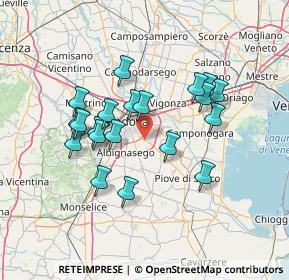 Mappa Via A. Canova, 35020 Ponte San Nicolò PD, Italia (12.4485)