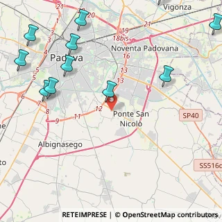 Mappa Via Luigi Boccherini, 35020 Ponte San Nicolò PD, Italia (6.05273)