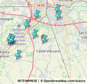 Mappa Via Piave, 37060 Castel D'Azzano VR, Italia (4.72917)