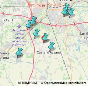 Mappa Via Carso, 37060 Castel d'Azzano VR, Italia (4.1125)