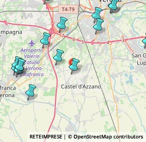 Mappa Via Carso, 37060 Castel d'Azzano VR, Italia (6.0125)