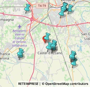 Mappa Via Carso, 37060 Castel d'Azzano VR, Italia (4.35333)