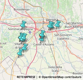 Mappa Via Piave, 37060 Castel D'Azzano VR, Italia (6.38833)