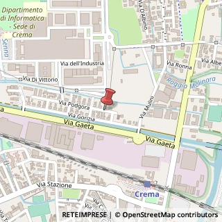 Mappa Via Podgora, 3, 26013 Crema, Cremona (Lombardia)
