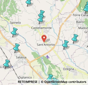 Mappa Frazione Sant'Antonio, 10081 Castellamonte TO, Italia (3.591)
