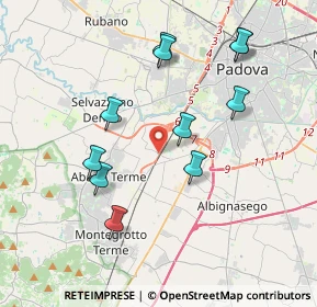 Mappa Via Chioggia, 35142 Padova PD, Italia (3.83364)