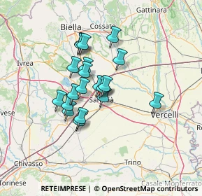 Mappa Strada Vecchia di Biella, 13048 Santhià VC, Italia (9.9875)