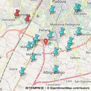 Mappa Via Alessandro Volta, 35020 Sant'Agostino PD, Italia (2.44471)