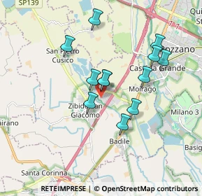 Mappa Via Castoldi, 20080 Zibido San Giacomo MI, Italia (1.53917)