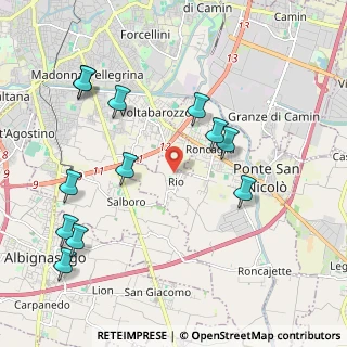 Mappa Via Leandro Faggin, 35020 Ponte San Nicolò PD, Italia (2.3325)