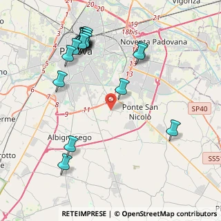 Mappa Via Leandro Faggin, 35020 Ponte San Nicolò PD, Italia (4.83421)