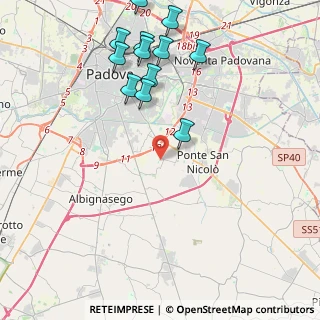 Mappa Via Leandro Faggin, 35020 Ponte San Nicolò PD, Italia (4.75167)