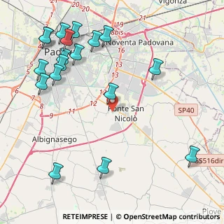 Mappa 35020 Ponte San Nicolò PD, Italia (5.47444)