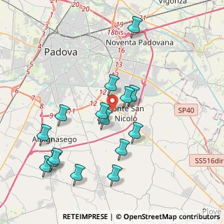Mappa 35020 Ponte San Nicolò PD, Italia (4.14333)