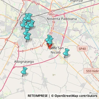 Mappa 35020 Ponte San Nicolò PD, Italia (4.38182)