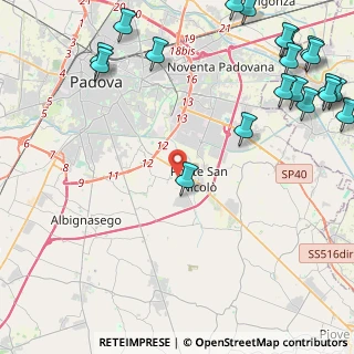 Mappa 35020 Ponte San Nicolò PD, Italia (6.7125)