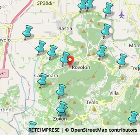 Mappa Via Palazzina, 35030 Rovolon PD, Italia (2.68765)