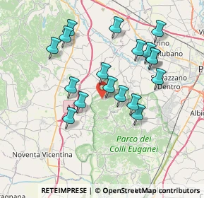 Mappa Via Palazzina, 35030 Rovolon PD, Italia (6.97222)