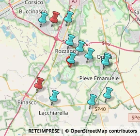 Mappa Via Vivaldi, 20080 Basiglio MI, Italia (3.69077)