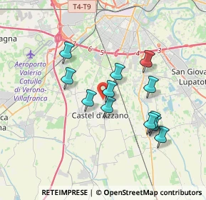 Mappa Via Ghiaia, 37060 Castel d'Azzano VR, Italia (3.10167)