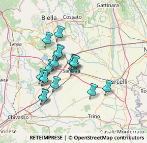 Mappa Città di Santhià, 13048 Santhià VC, Italia (11.00684)