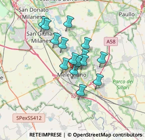 Mappa Via Battaglia dei Giganti, 20077 Melegnano MI, Italia (2.39667)