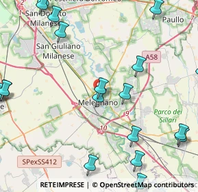 Mappa Via Battaglia dei Giganti, 20077 Melegnano MI, Italia (6.0505)