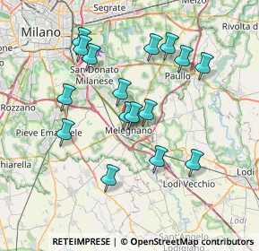 Mappa Via Battaglia dei Giganti, 20077 Melegnano MI, Italia (6.93938)