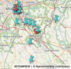 Mappa Via Battaglia dei Giganti, 20077 Melegnano MI, Italia (9.6335)