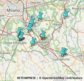 Mappa Via Battaglia dei Giganti, 20077 Melegnano MI, Italia (7.52308)