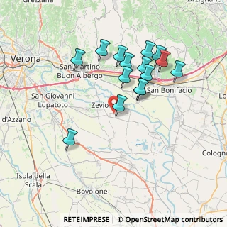 Mappa Via Motta, 37059 Zevio VR, Italia (6.802)
