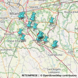 Mappa MELEGNANO - Via Emilia, 20077 Melegnano MI, Italia (6.09625)