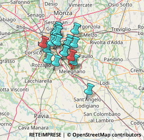 Mappa Via Giuseppe Castelli, 20077 Melegnano MI, Italia (10.4765)