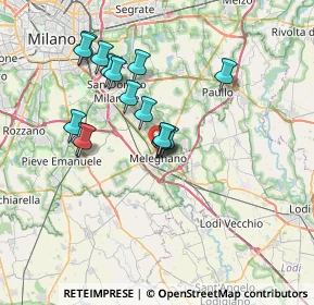 Mappa Via Giuseppe Castelli, 20077 Melegnano MI, Italia (6.14563)