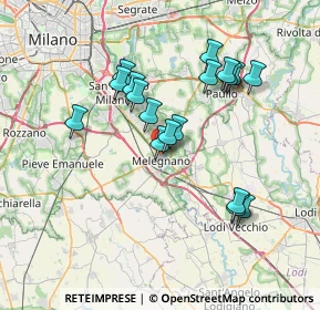 Mappa Via Giuseppe Castelli, 20077 Melegnano MI, Italia (6.67722)