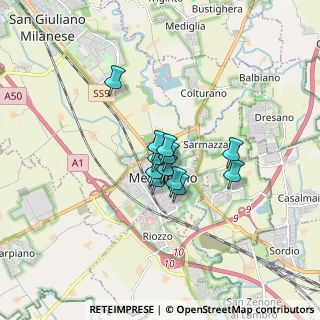 Mappa Via Giuseppe Castelli, 20077 Melegnano MI, Italia (0.98583)
