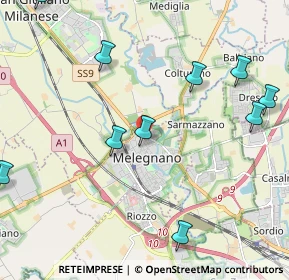 Mappa Via Giuseppe Castelli, 20077 Melegnano MI, Italia (2.87083)