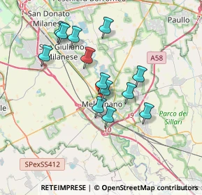 Mappa Via Giuseppe Castelli, 20077 Melegnano MI, Italia (3.10385)