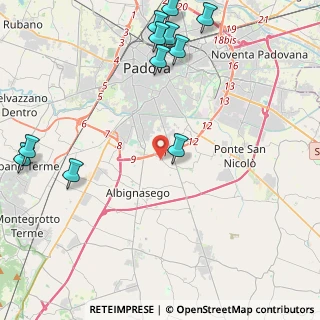 Mappa Via Salboro, 35124 Padova PD, Italia (5.68727)