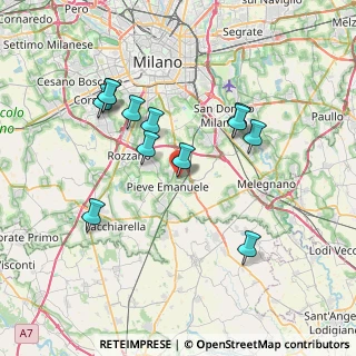 Mappa Via Pelizza da Volpedo, 20085 Locate di Triulzi MI, Italia (7.04333)