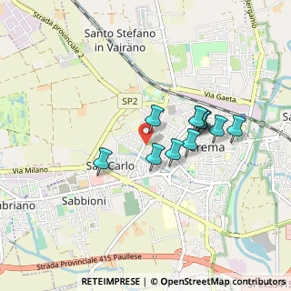 Mappa Via Curtatone e Montanara, 26013 Crema CR, Italia (0.70545)