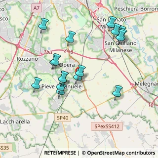 Mappa Via Secondo, 20085 Locate di Triulzi MI, Italia (3.89529)