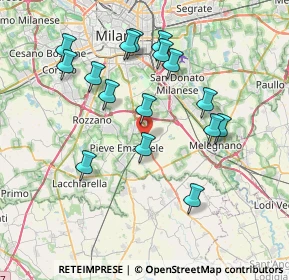 Mappa Via Secondo, 20085 Locate di Triulzi MI, Italia (7.44125)