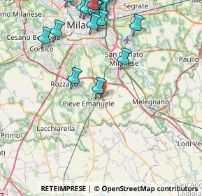 Mappa Via Secondo, 20085 Locate di Triulzi MI, Italia (10.8745)