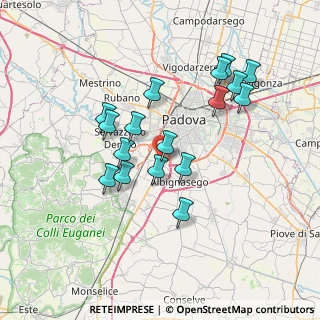 Mappa Vía Este, 35142 Padova PD, Italia (6.62588)