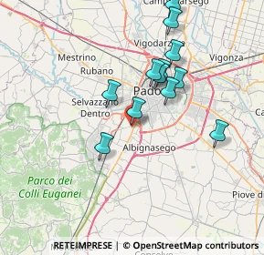 Mappa Vía Este, 35142 Padova PD, Italia (6.60583)
