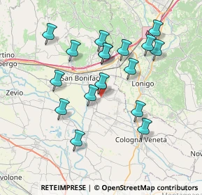 Mappa Via Crocette di Sopra, 37040 Arcole VR, Italia (7.07647)