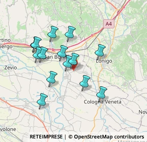 Mappa Via Crocette di Sopra, 37040 Arcole VR, Italia (6.44429)