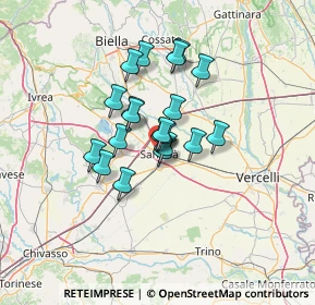 Mappa Via Vittorio Alfieri, 13048 Santhià VC, Italia (8.997)